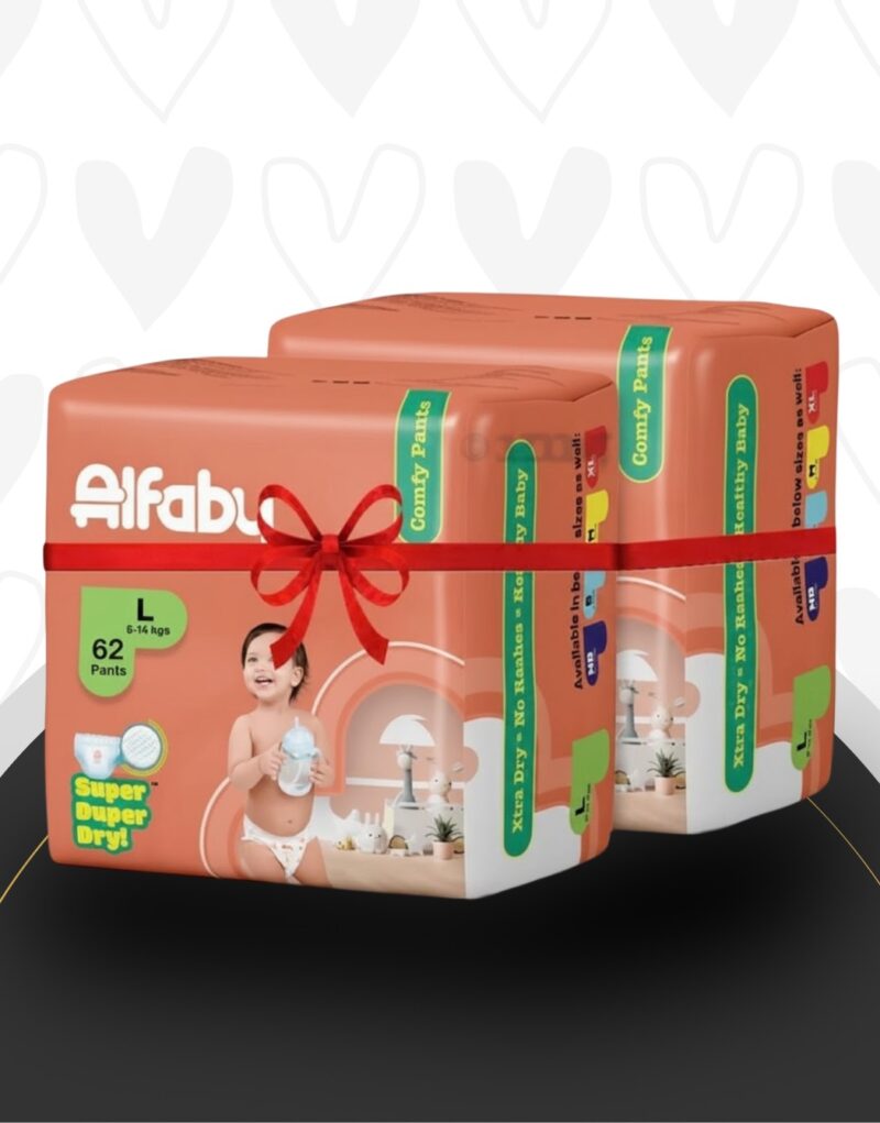 Alfaby Comfy Pants L Combo Pack (6–14 Kg) – Super Duper Dry Baby Diaper Pants